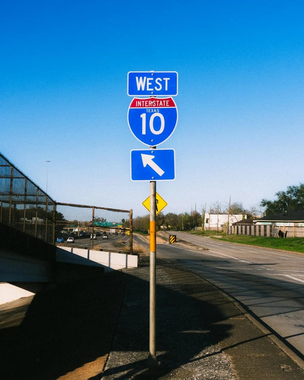 Interstate 10 Highway Sign Directing Wes 4