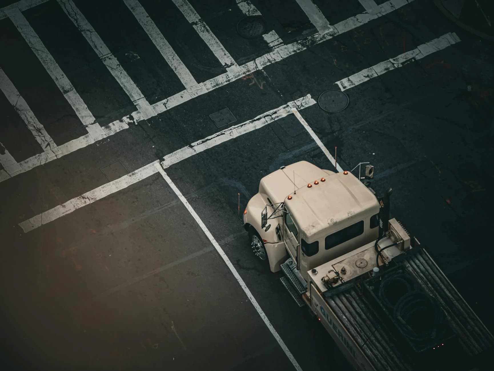 Aerial Photo Of A Truck Stopped At A Bos 3