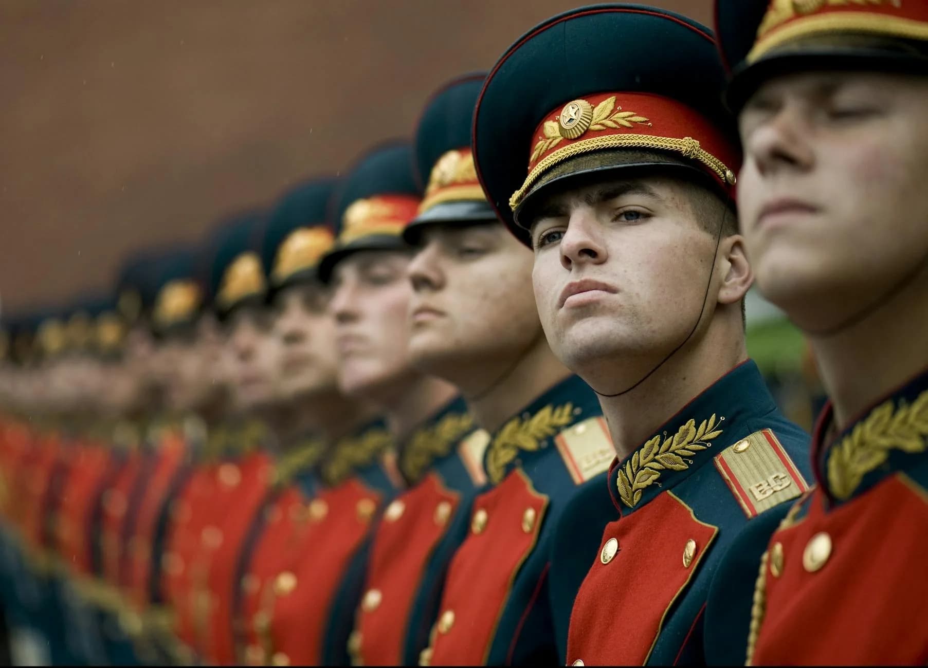 Close Up Of Russian Soldiers In Ceremoni 2