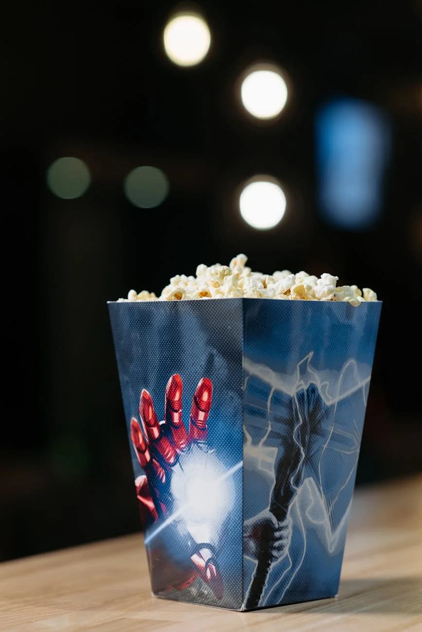 Close Up Of Popcorn In A Superhero Theme 1