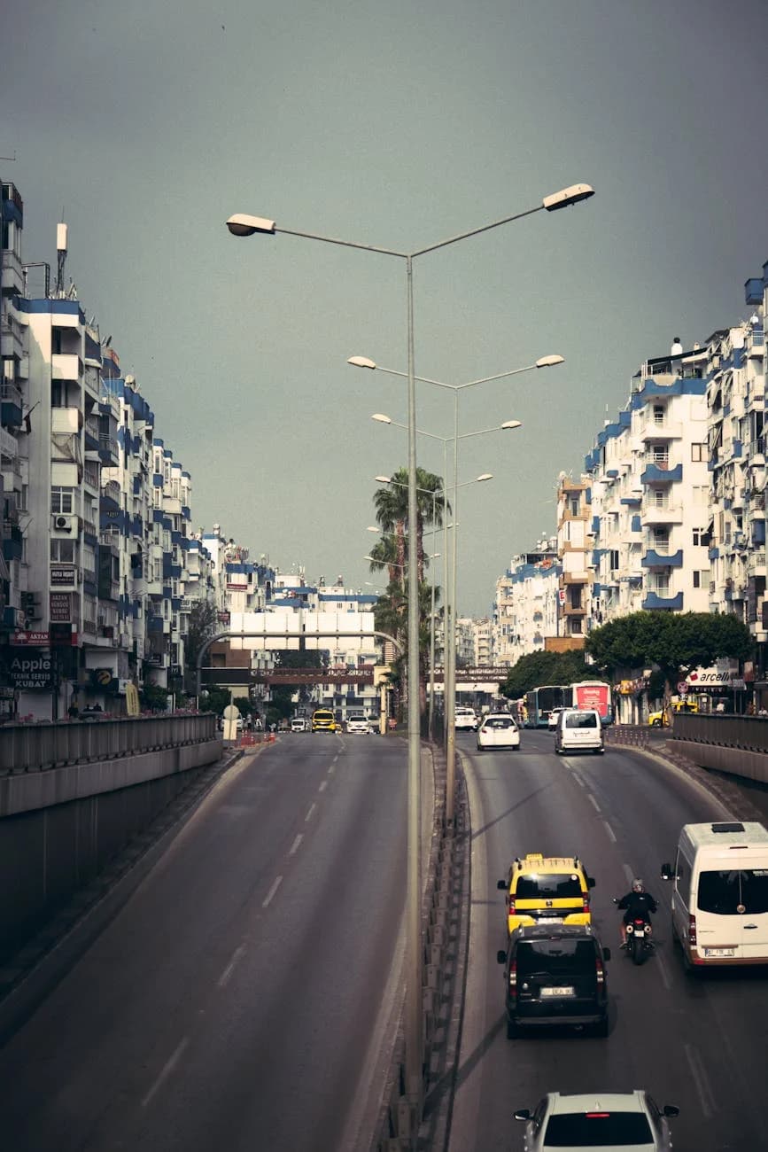 Dynamic City Scene Featuring High Rise A 5