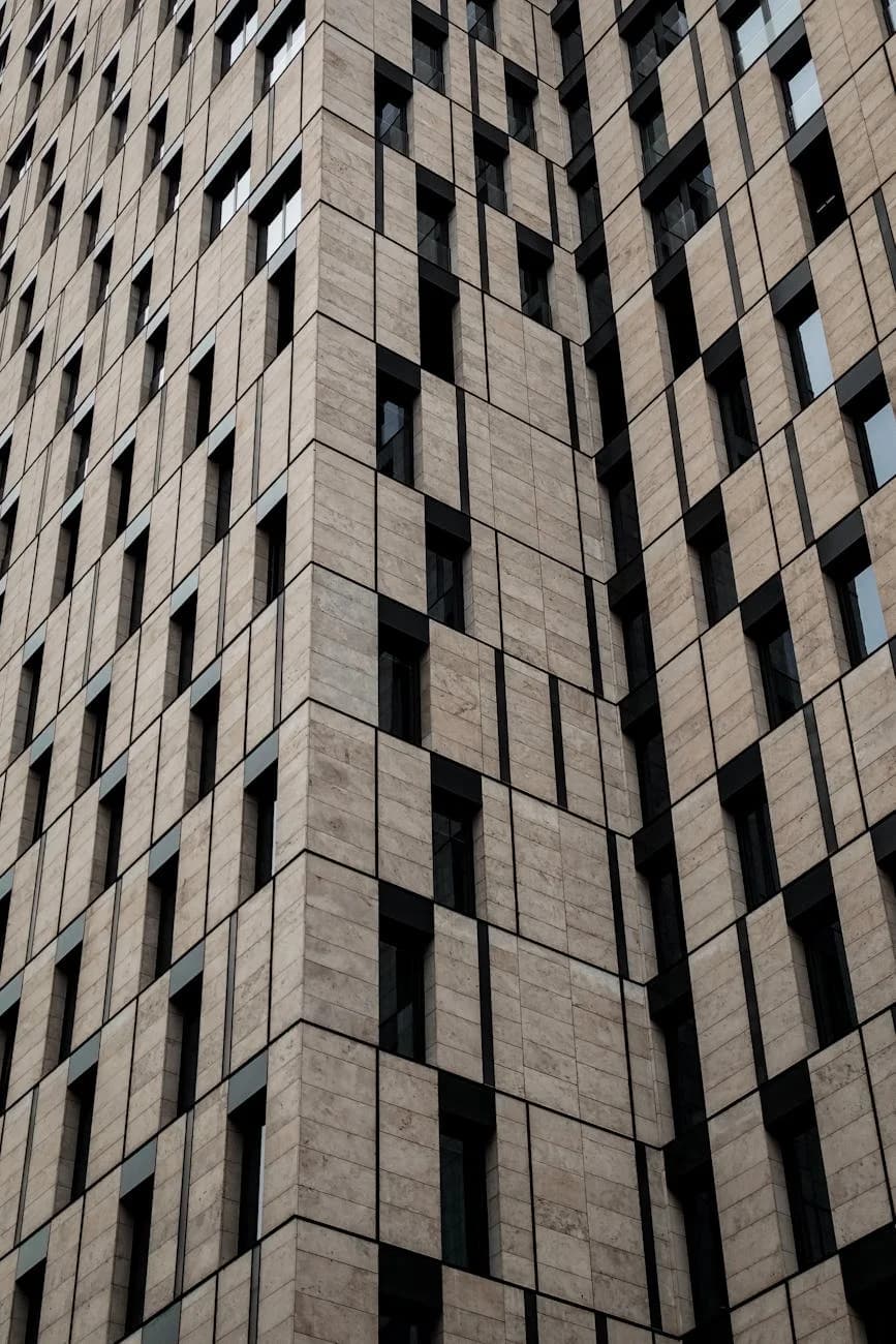 Close Up Of A Modern Building Facade Wit 1