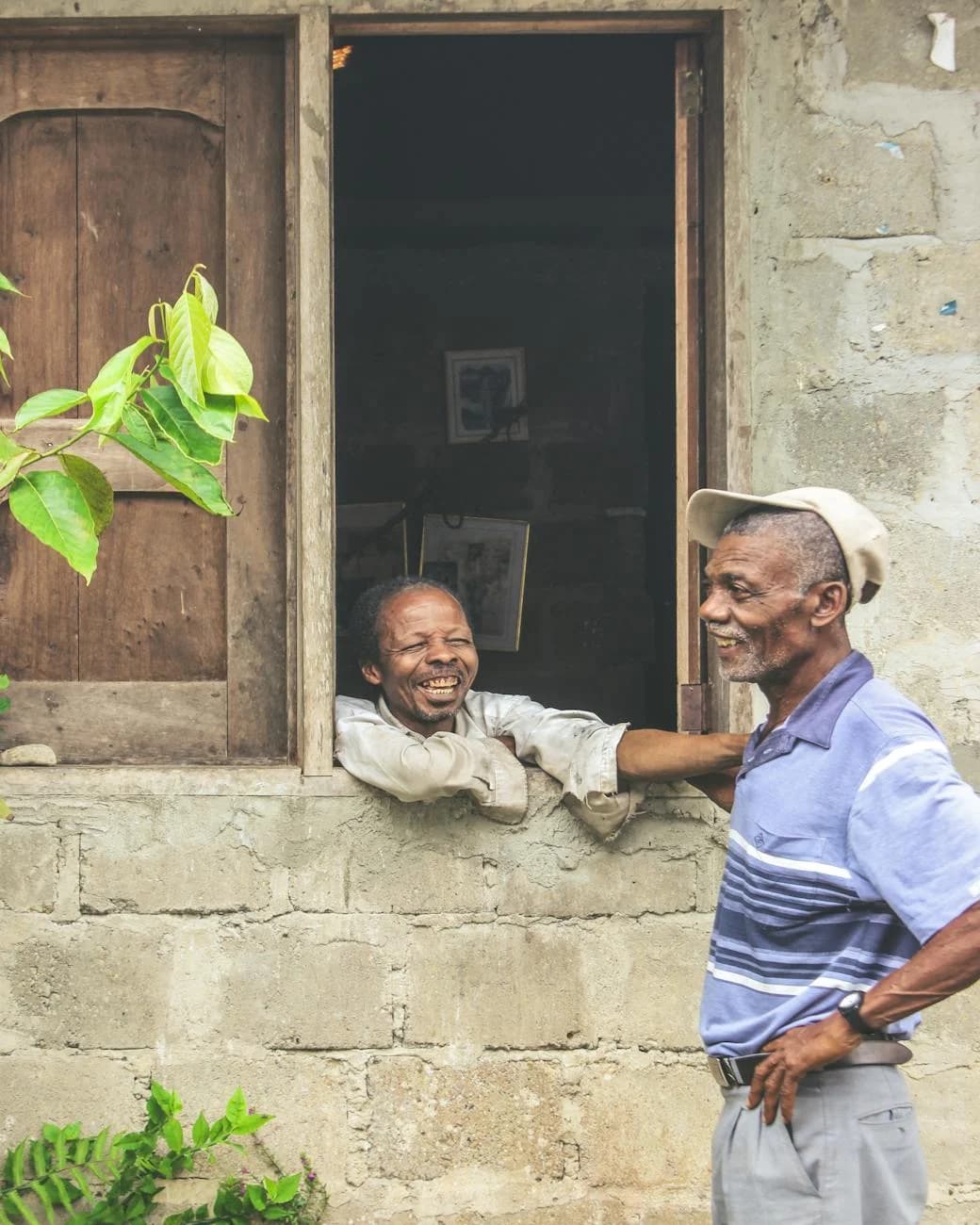 Two Senior Men Enjoying A Friendly Chat 4