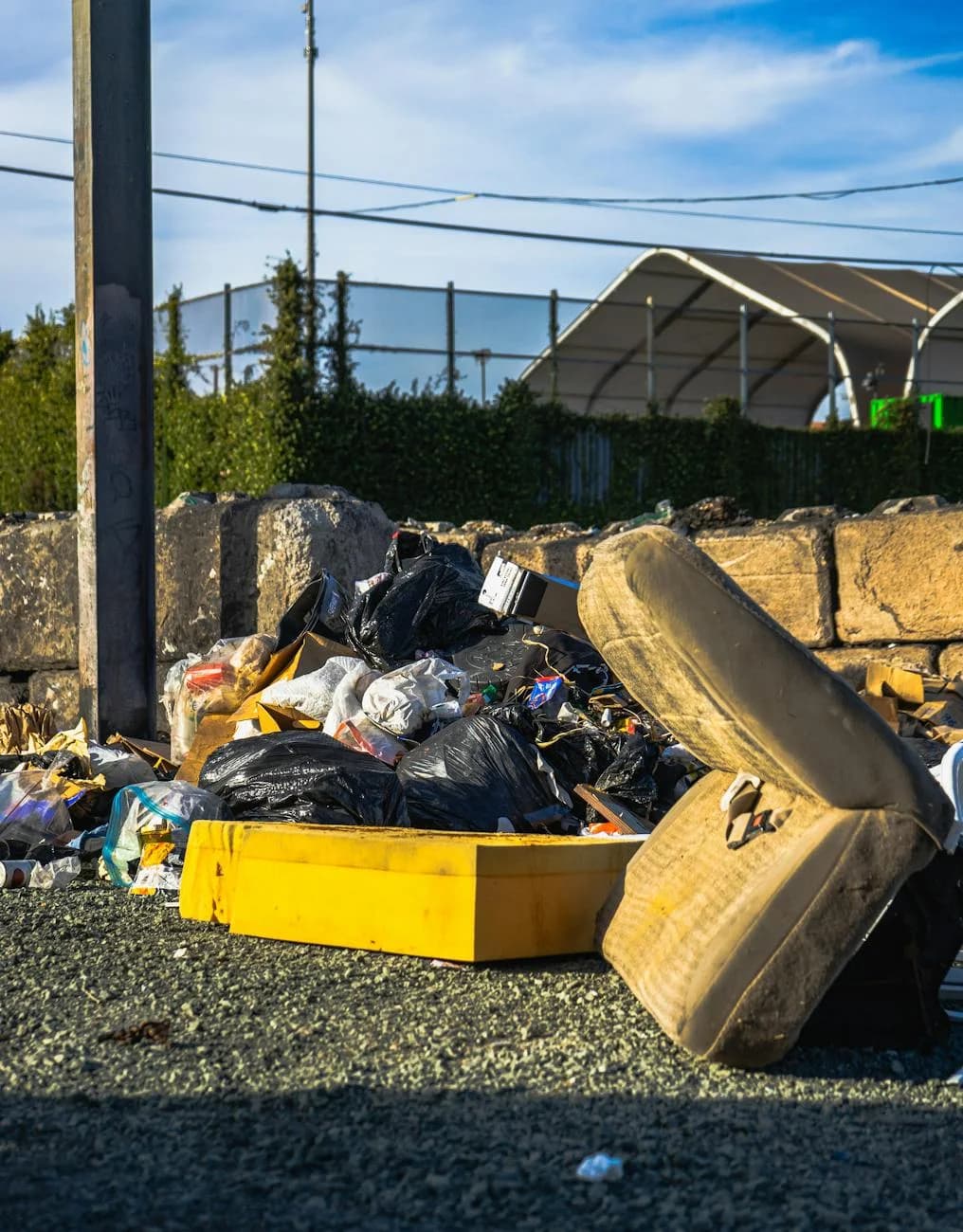 Outdoor Scene Of A Garbage Pile Includin 1