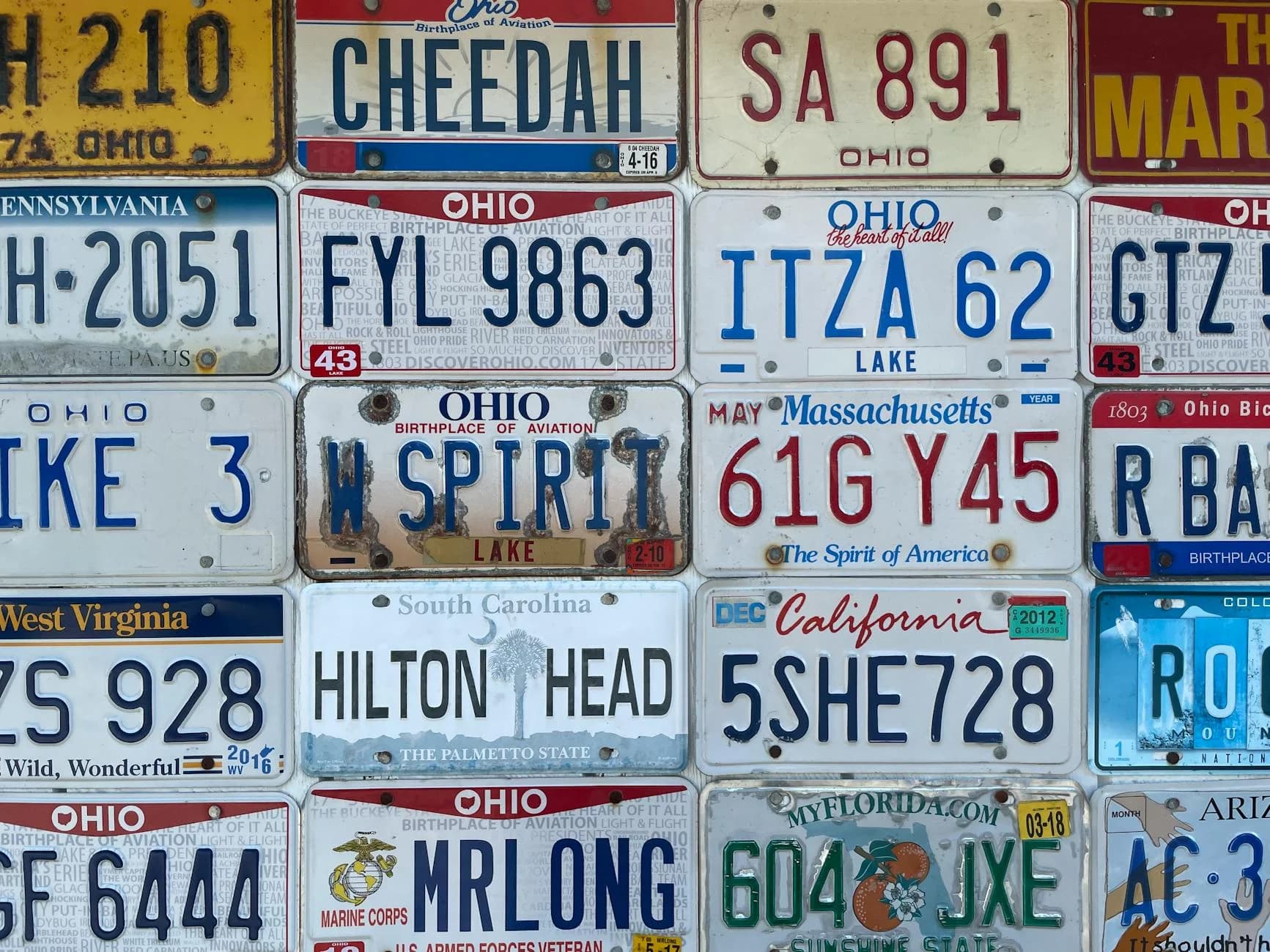 Colorful Variety Of License Plates From 3