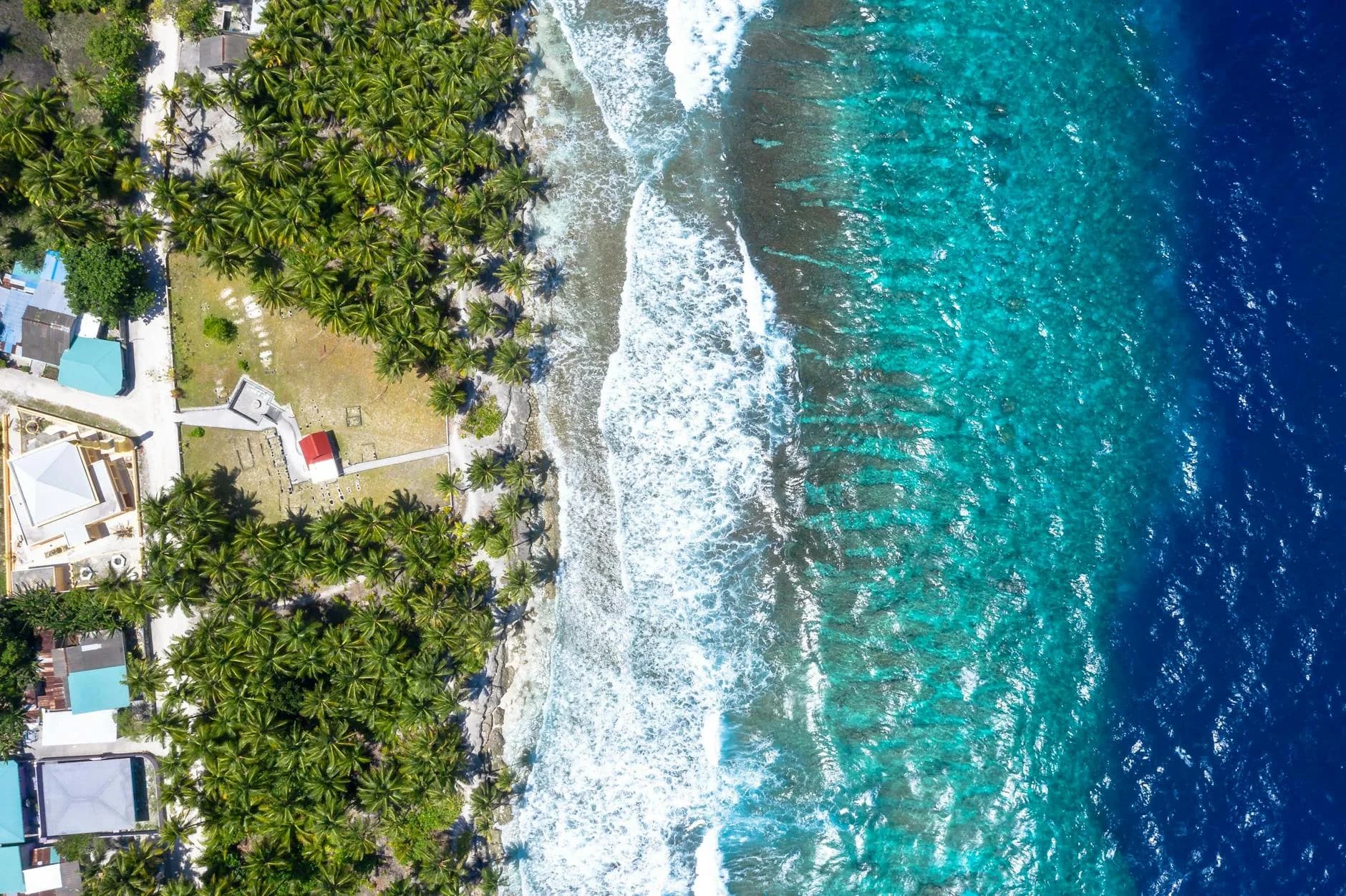 Stunning Aerial Shot Of Fuvahmulah Coast 1
