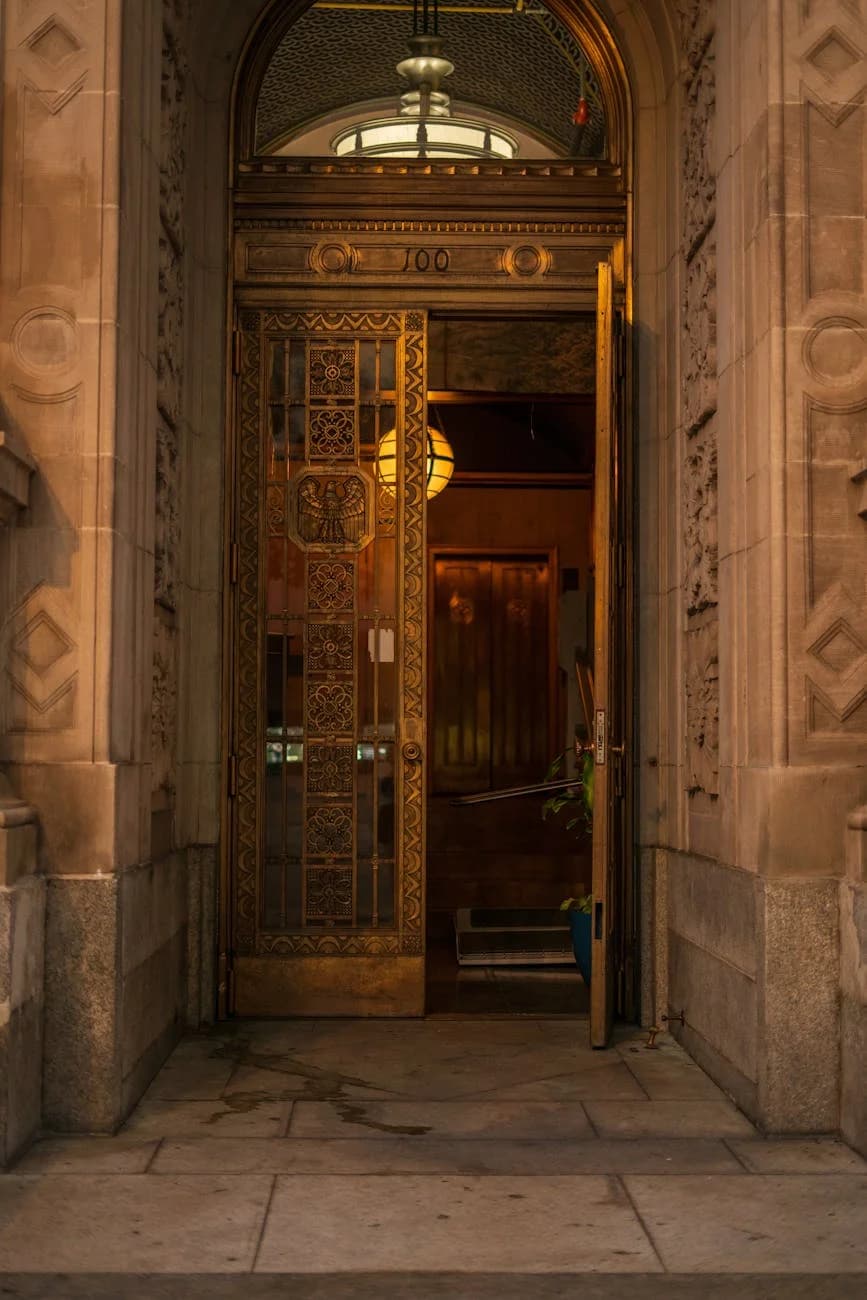 A Beautifully Ornate Open Door Revealing 2