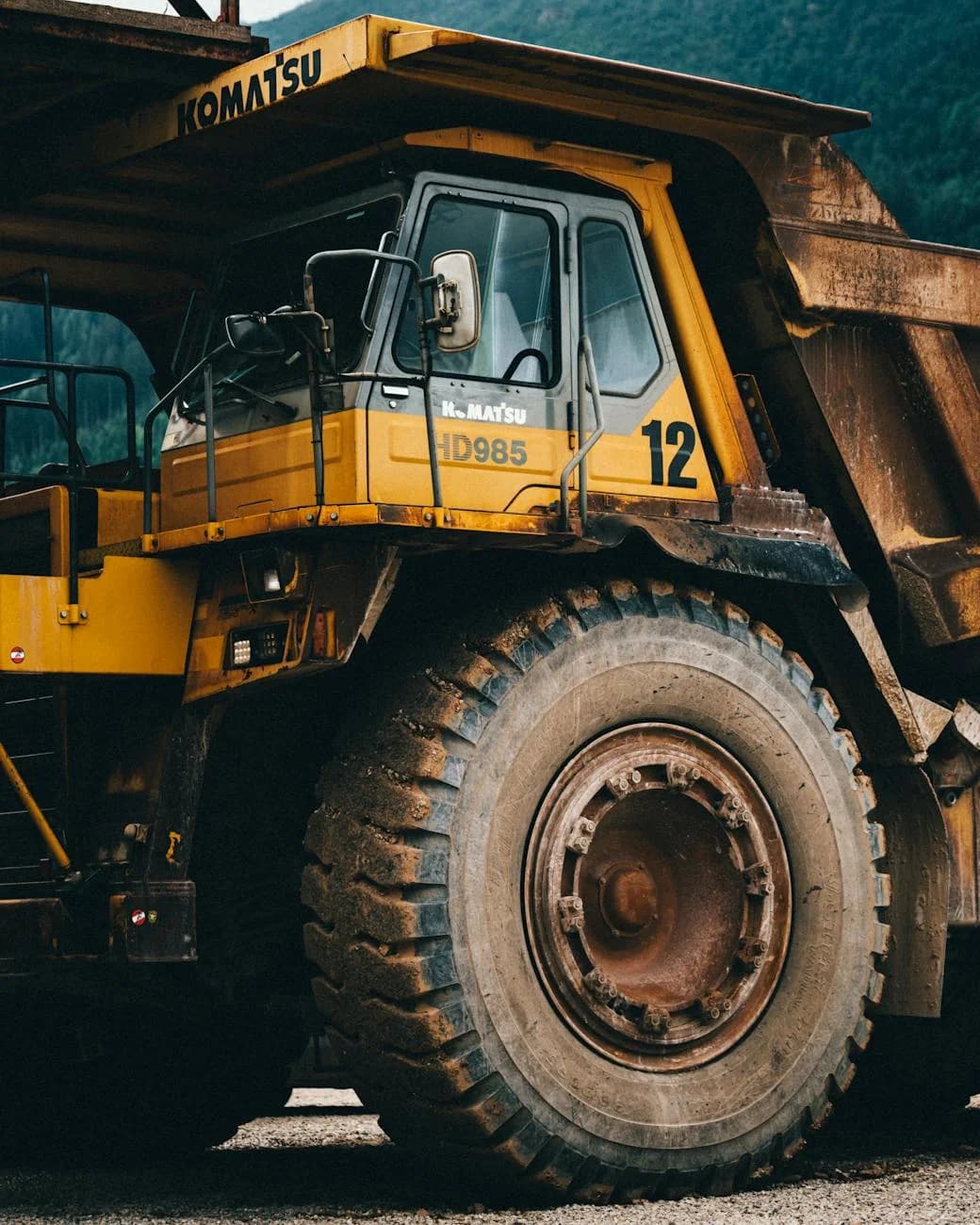 Close Up Of A Large Yellow Dump Truck Us 2