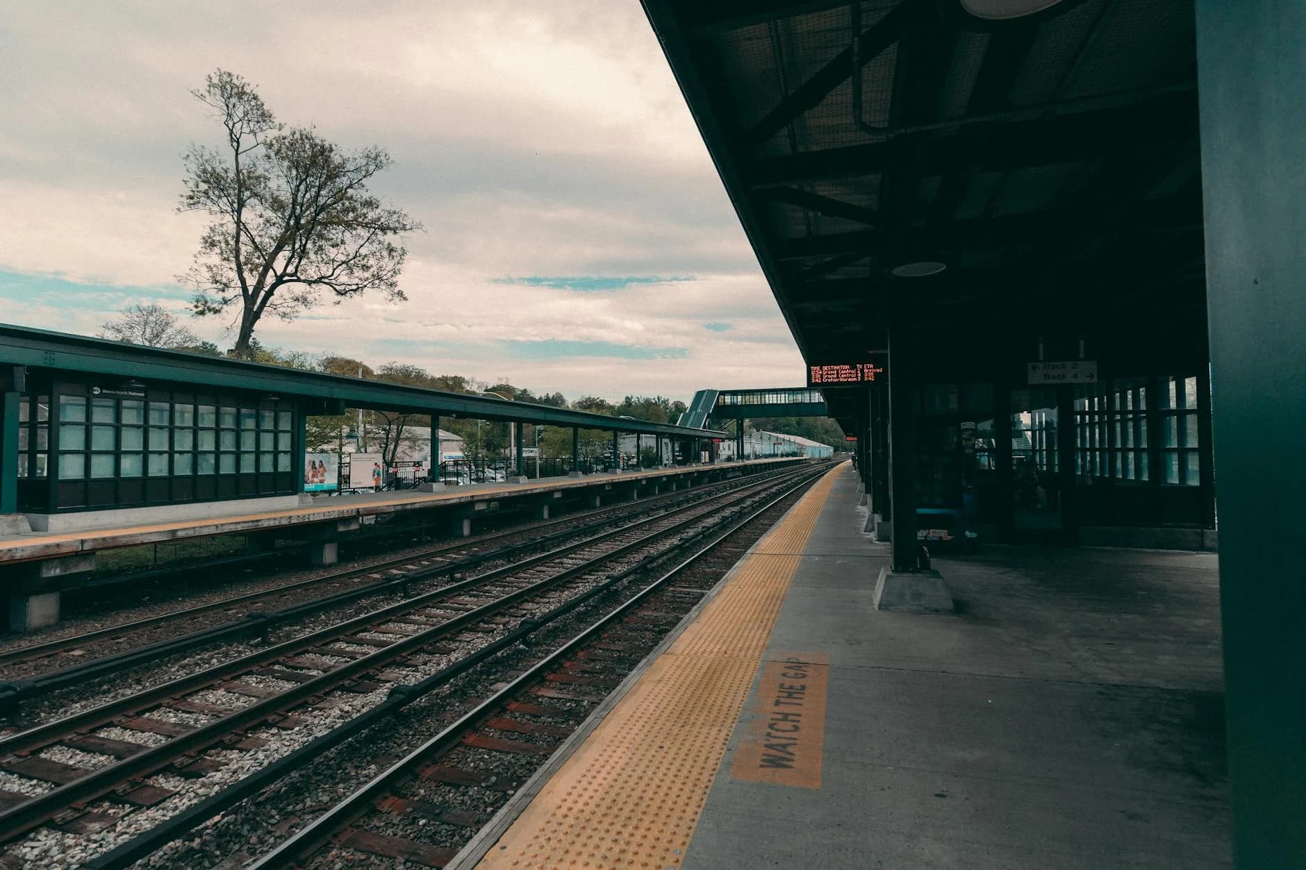 A Serene View Of An Empty Train Station 2