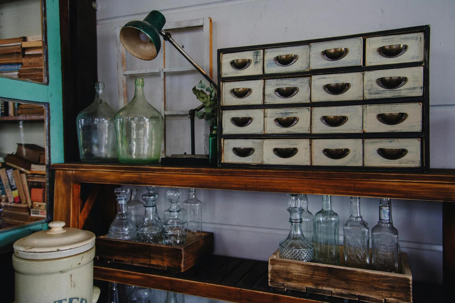 A Rustic Indoor Scene Featuring A Vintag 2