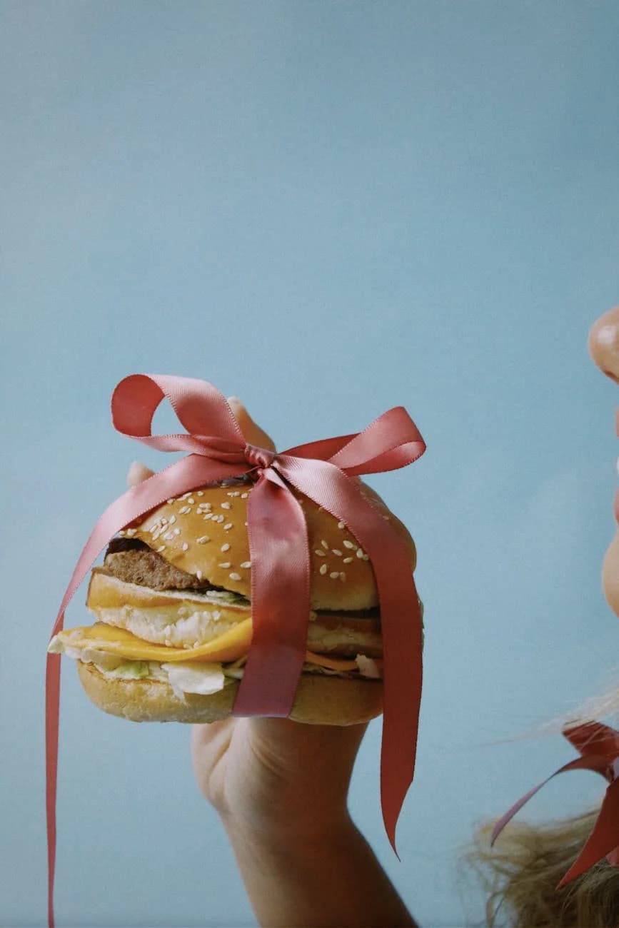 Close Up Of A Gift Wrapped Hamburger Hel 4