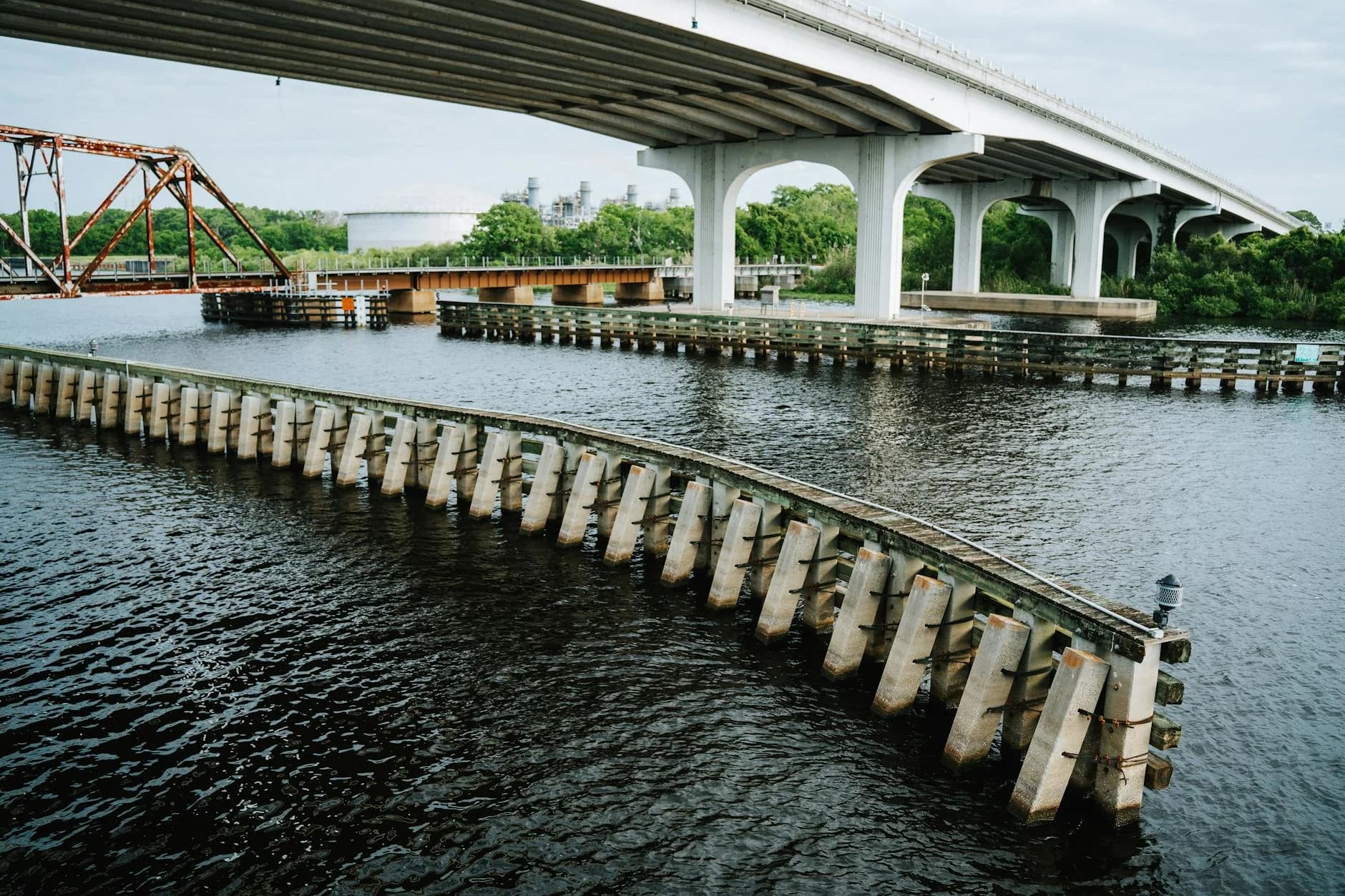 Elegant Bridge Spanning Over A Serene Ri 1
