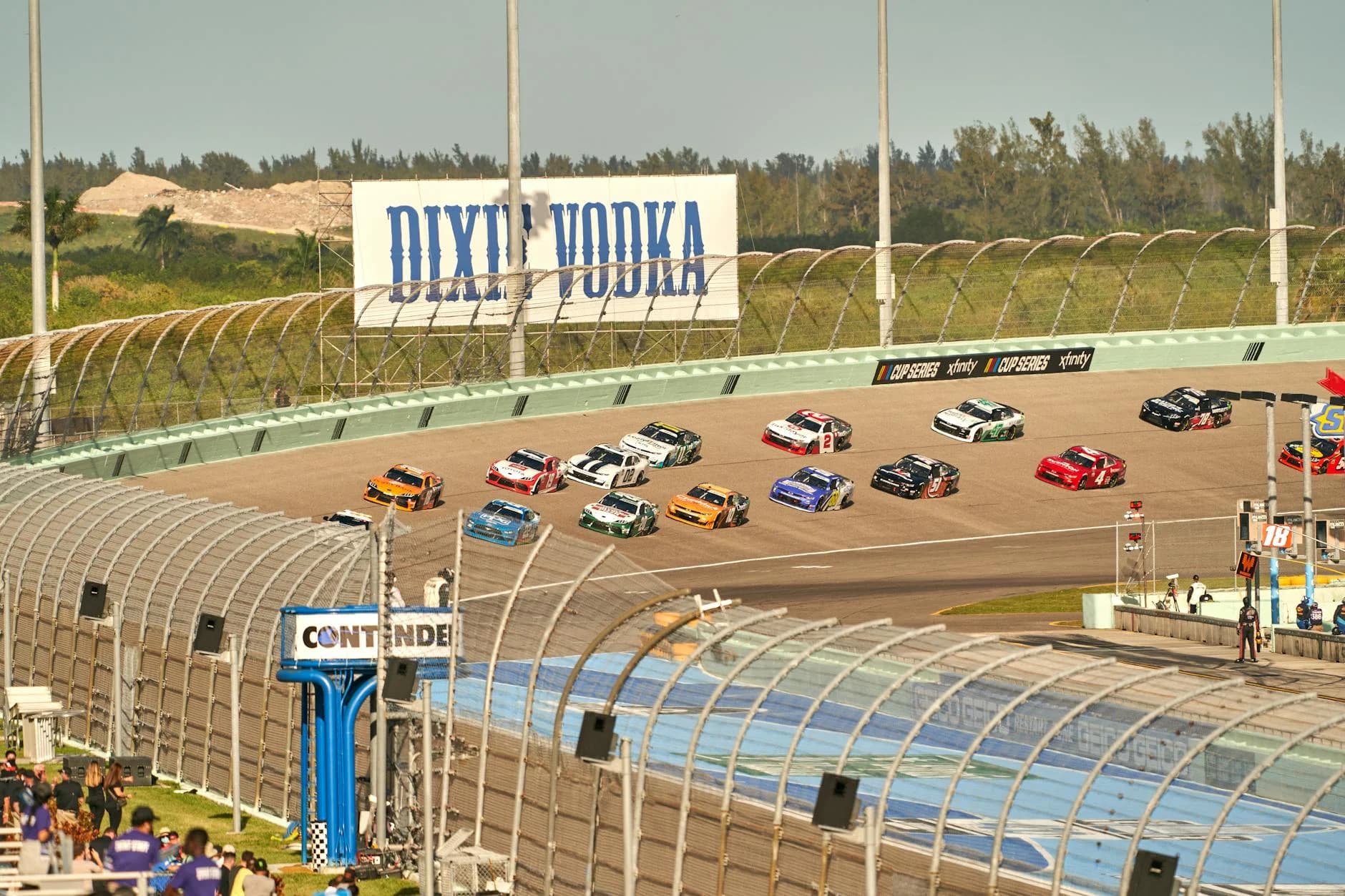 Loc High Speed Nascar Race On A Sunny Day At 1