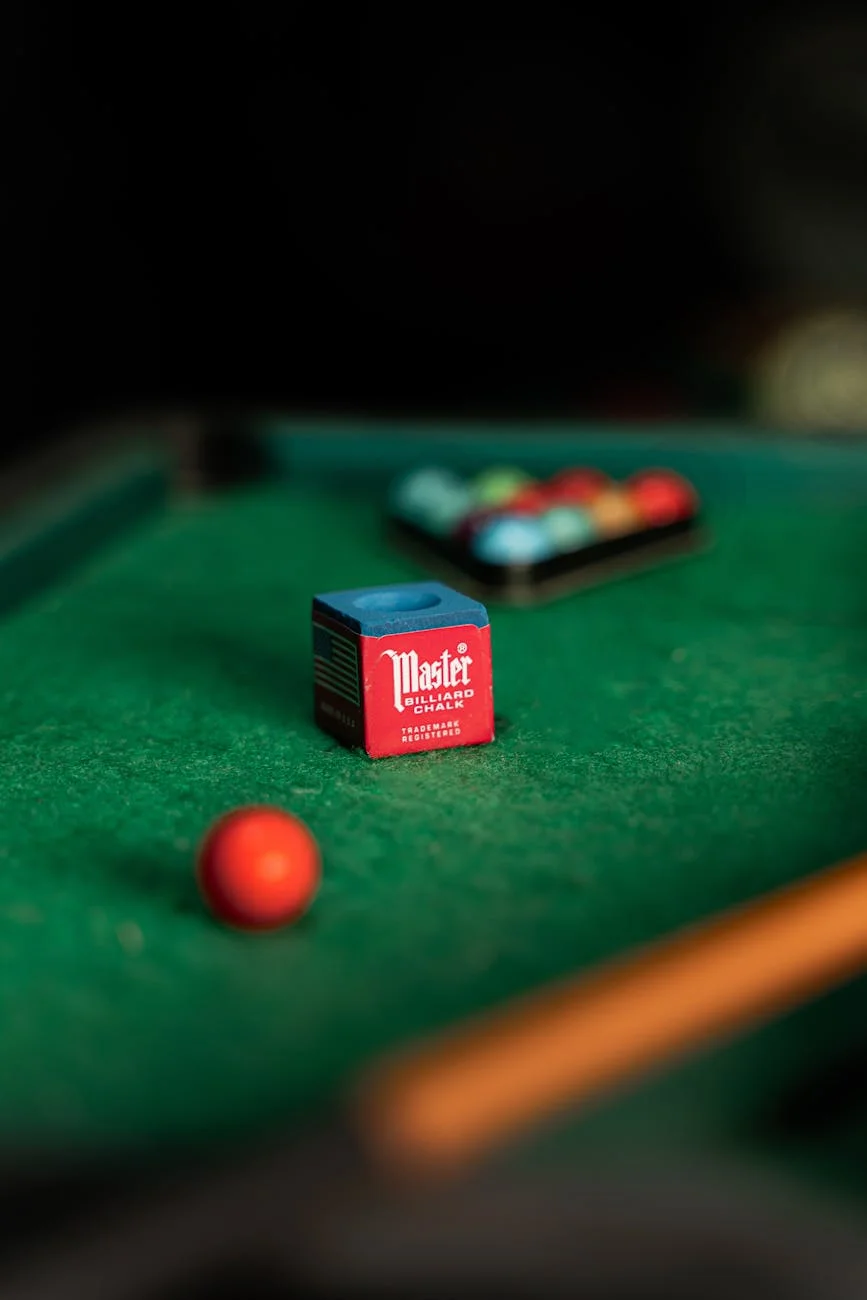 Close Up Of A Billiard Table With Chalk 3