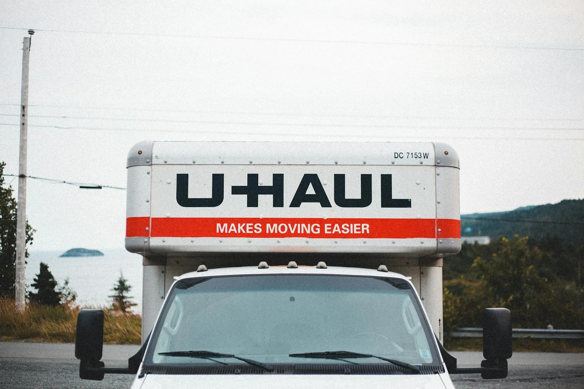 Svc U Haul Moving Truck Parked On Roadside W 1