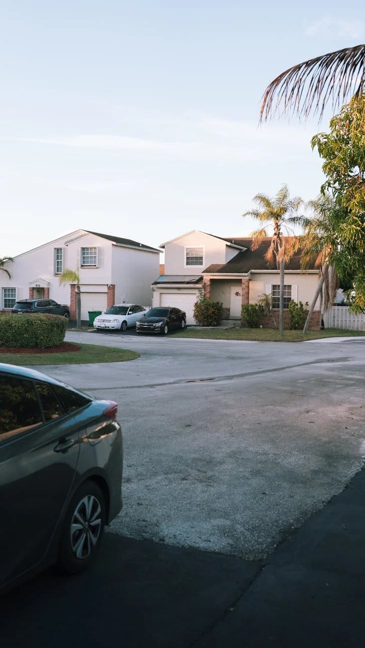 Charming Suburban Street With Modern Hou 2