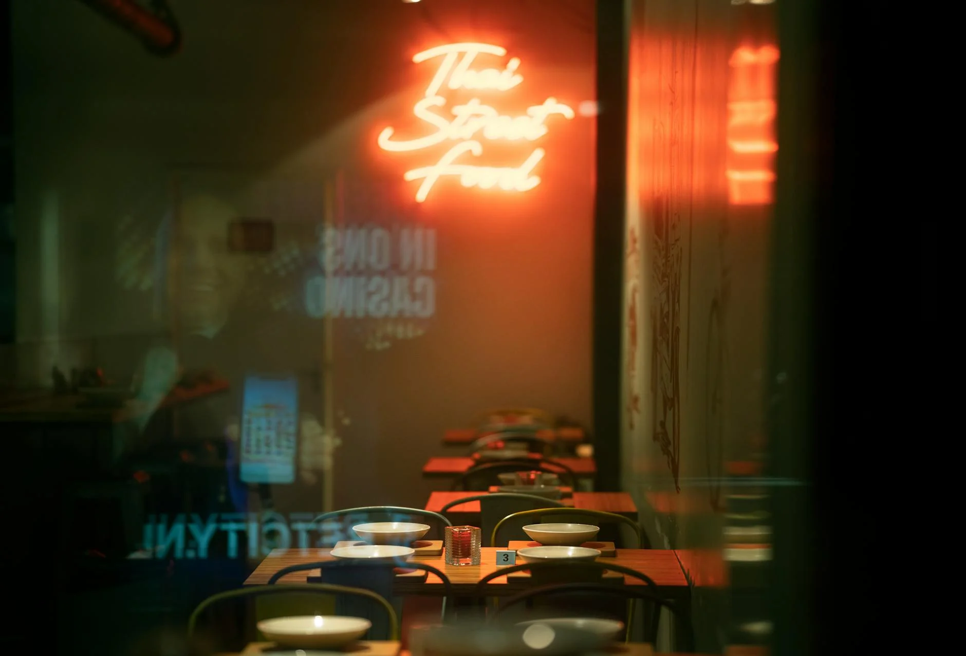 Inviting Interior Of A Thai Street Food 3