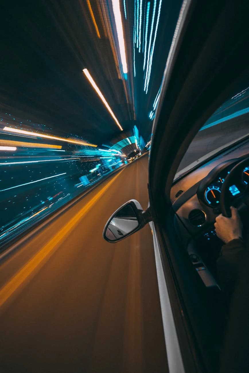 Dramatic Motion Blur On A City Road From 3