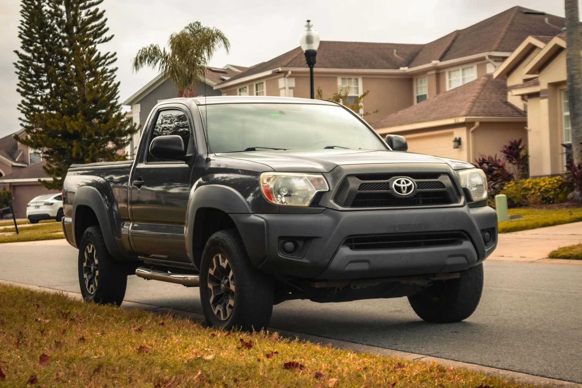 Loc Gray Toyota Tacoma Parked In A Suburban 2