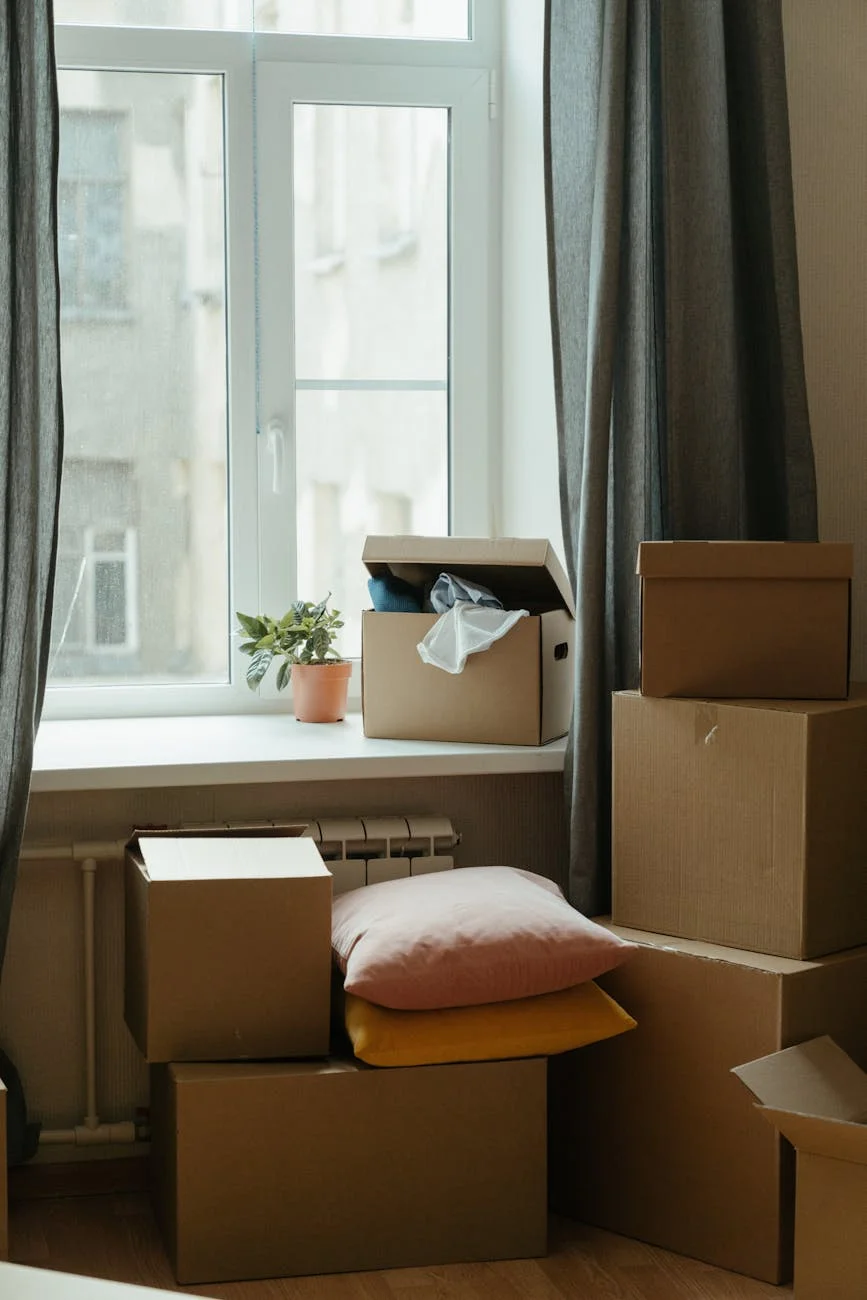 Stack Of Moving Boxes In A Sunlit Room S 1