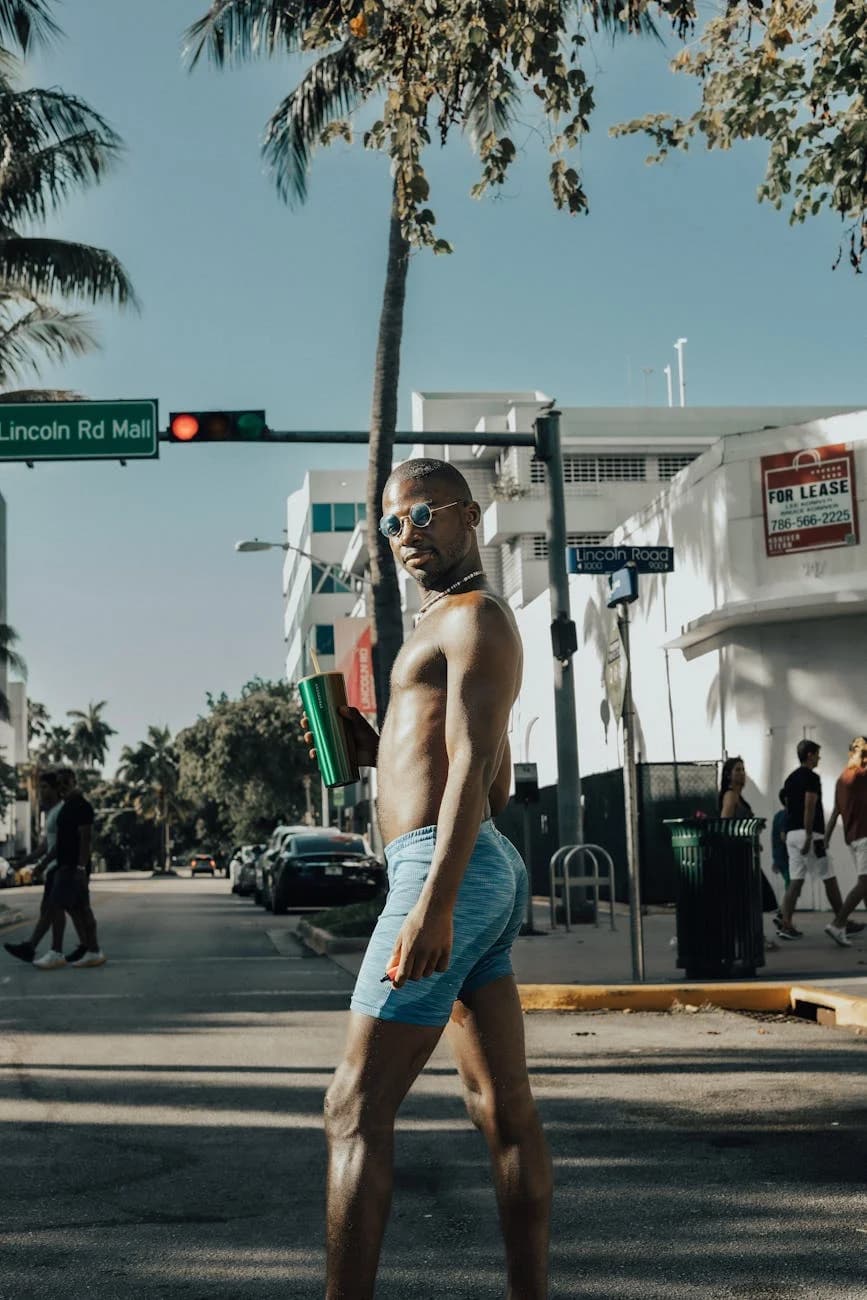 A Fashionable Man Poses Confidently In M 1
