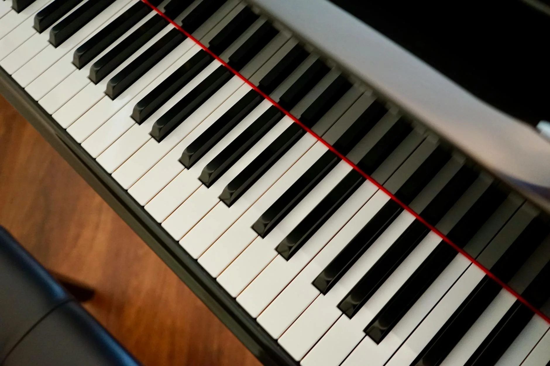 A Detailed Close Up Of Piano Keys With A 1