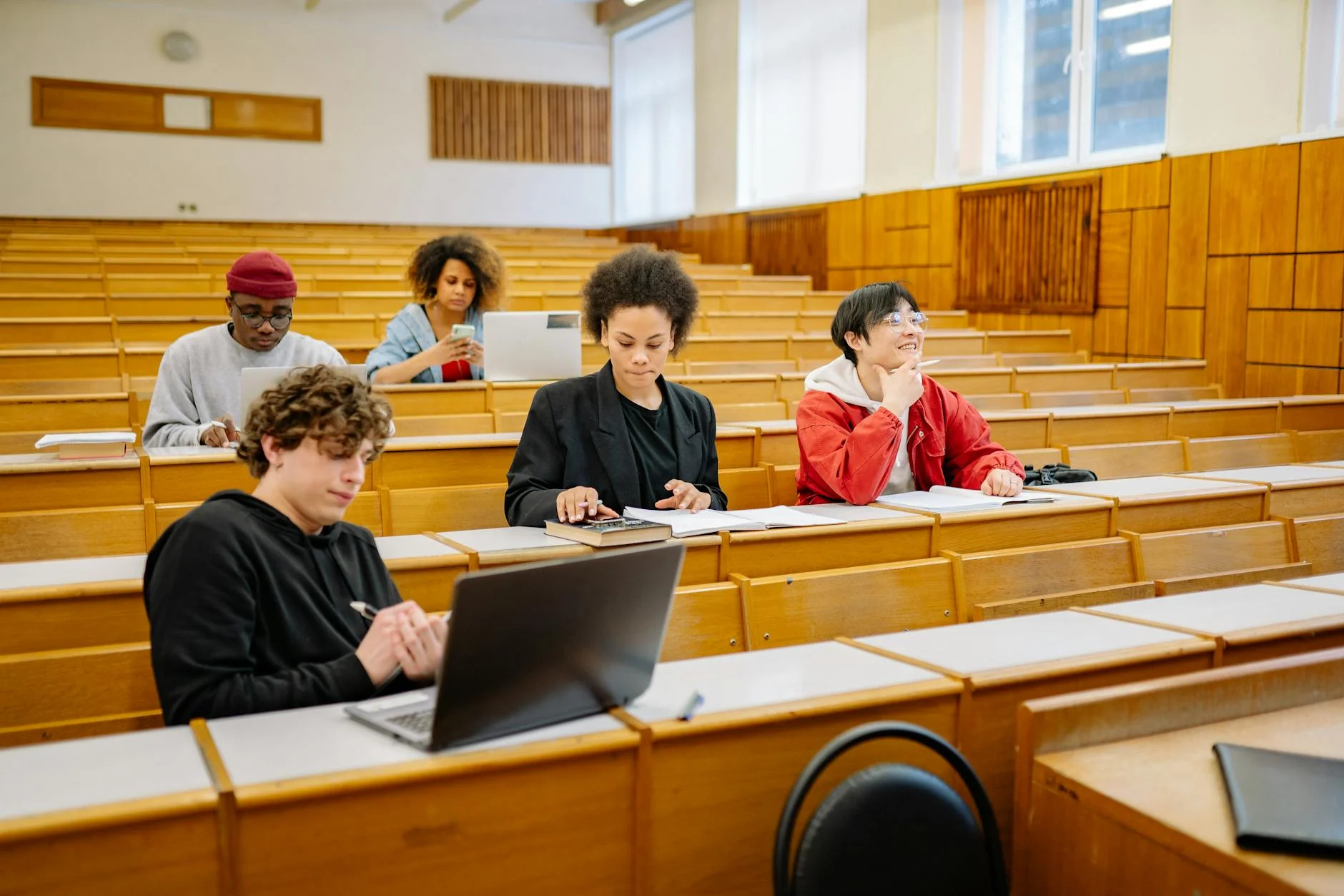 Group Of College Students Studying Toget 5