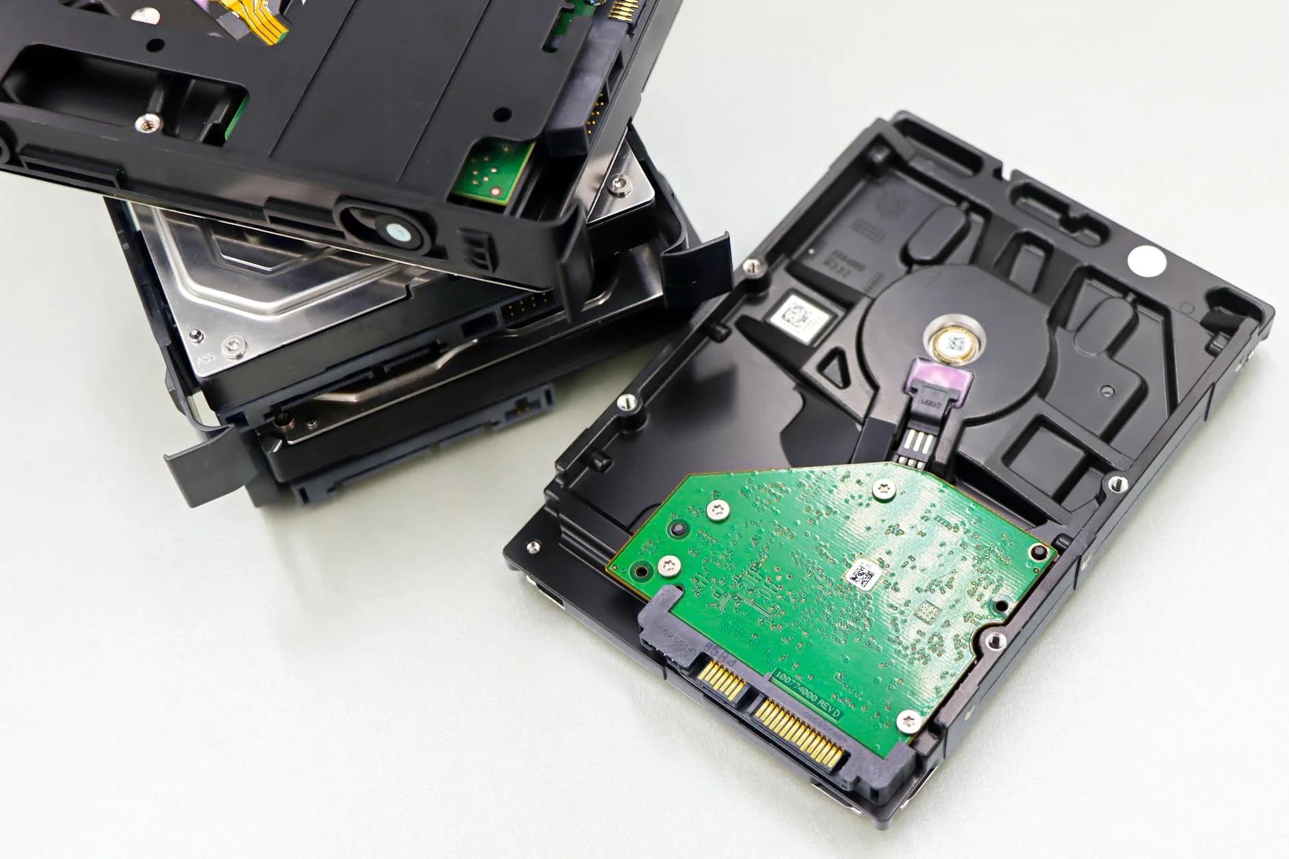 A Collection Of Dismantled Hard Disk Dri 1