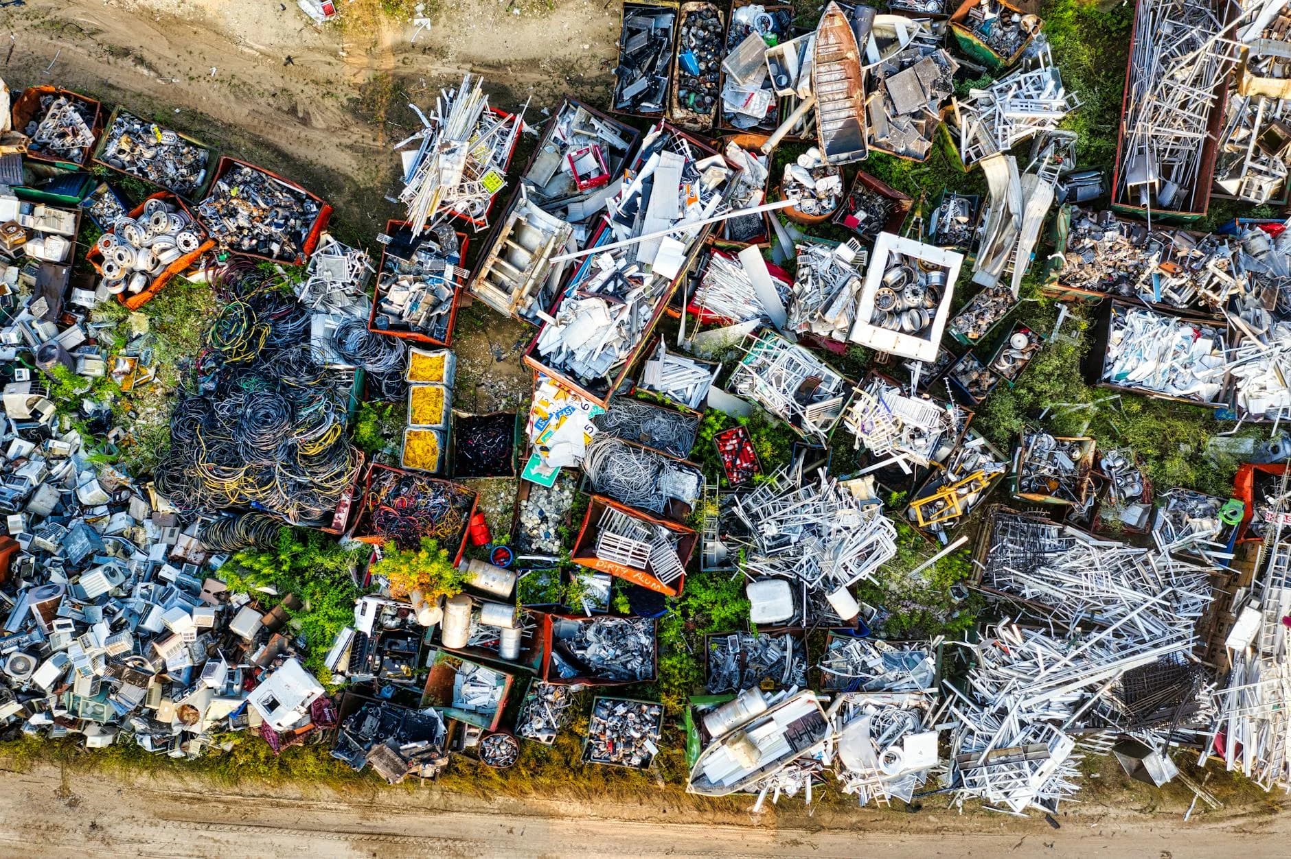 Aerial Shot Showcasing Diverse Scrap Met 5